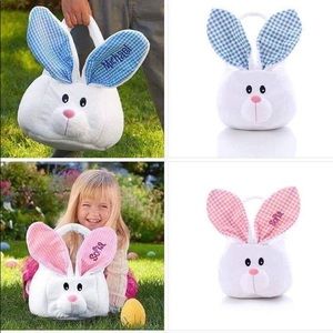 Personalized Plush Easter Baskets - Boy Girl Baby